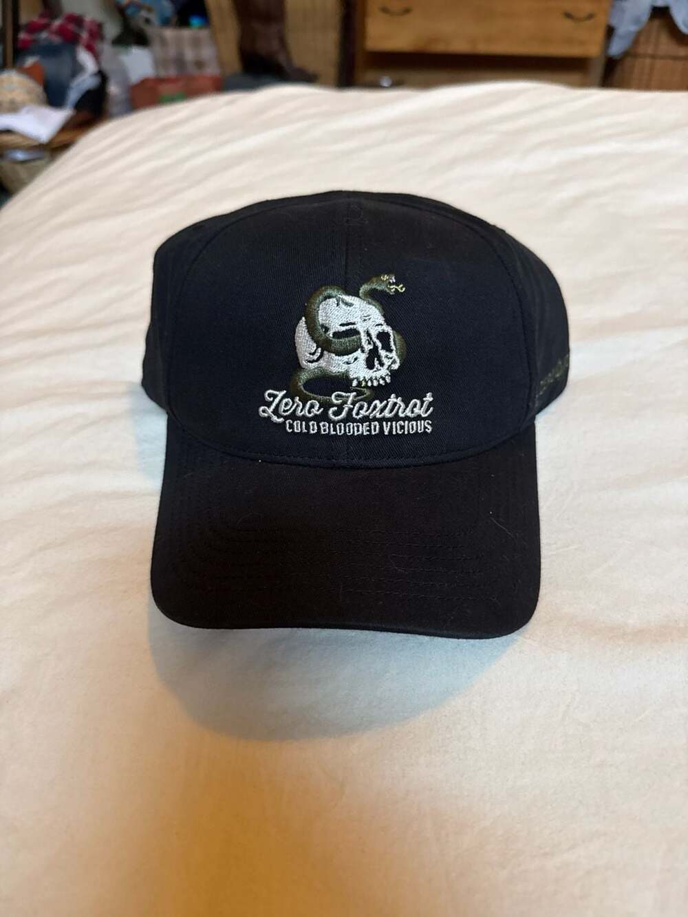 Zero Foxtrot Cold Blooded Vicious Skull Snapback Hat OSFM